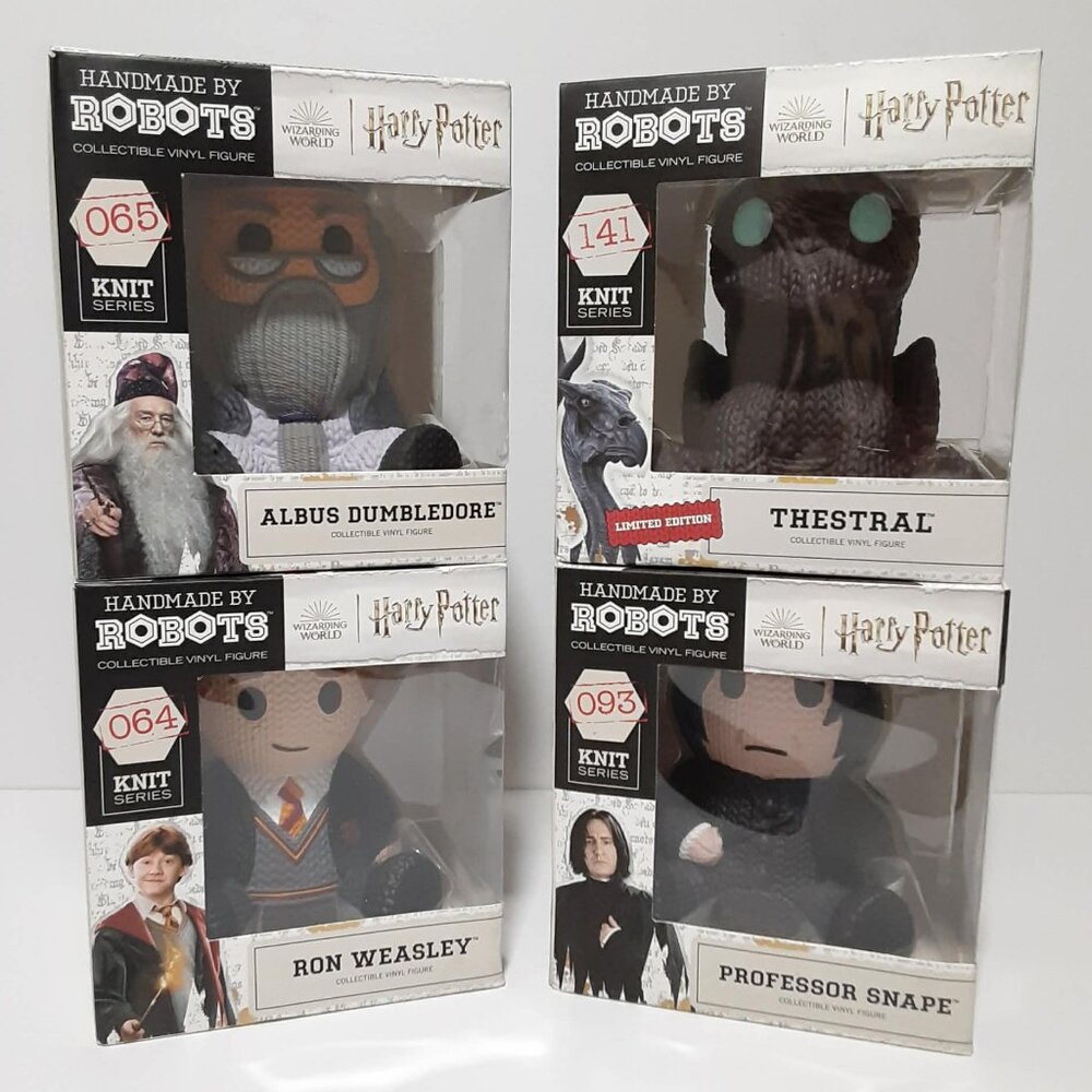 4x HARRY POTTER Robots Knit Series Figures Weasley Thestral Dumbledore Snape NEW